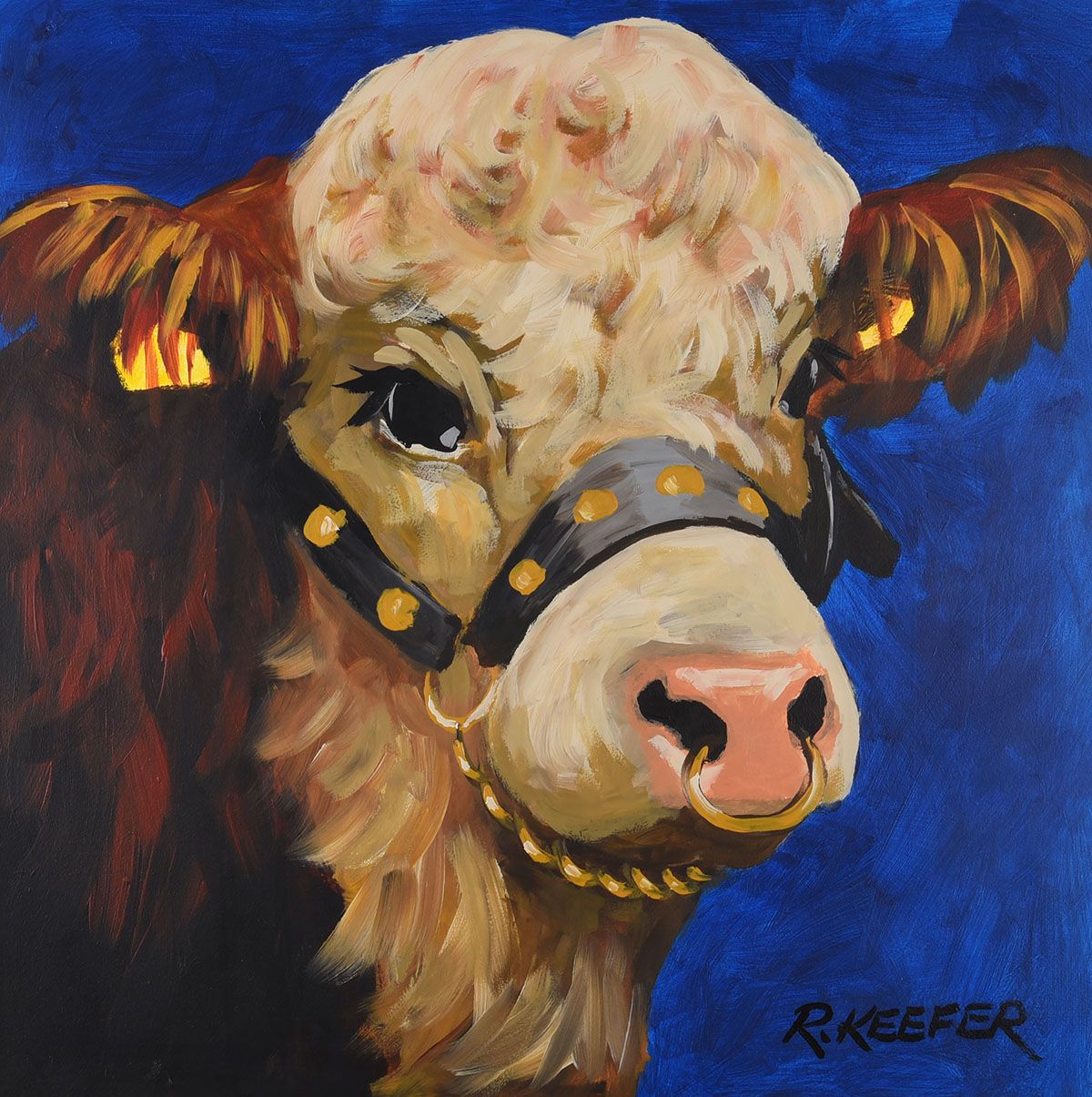 SHOW BULL by Ronald Keefer at Ross's Online Art Auctions