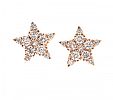 9CT ROSE GOLD DIAMOND STAR EARRINGS at Ross's Online Art Auctions