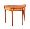 INLAID MAHOGANY DEMI LUNE HALL TABLE at Ross's Online Art Auctions