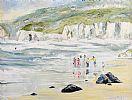 WHITE ROCKS, PORTRUSH by Adrian Margey at Ross's Online Art Auctions