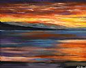 PORTRUSH SUNSET by John Stewart at Ross's Online Art Auctions