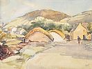 COTTAGES, DONEGAL by Marjorie Henry RUA at Ross's Online Art Auctions