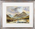 IRISH LOUGH WITH DISTANT MOUNTAINS by Irish School at Ross's Online Art Auctions