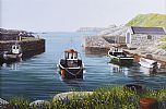 BALLINTOY HARBOUR by Keith Glasgow at Ross's Online Art Auctions