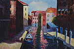 EVENING LIGHT, VENICE by E. Hall at Ross's Online Art Auctions