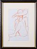 SEATED NUDE STUDY by Brian Merry at Ross's Online Art Auctions