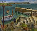HARBOUR AT PORTH by Clodagh Sparrow at Ross's Online Art Auctions