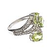 STERLING SILVER PERIDOT RING at Ross's Online Art Auctions