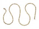 9CT GOLD FIGARO-LINK NECKLACE at Ross's Online Art Auctions