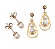 TWO PAIRS OF 9CT GOLD PEARL EARRINGS at Ross's Online Art Auctions