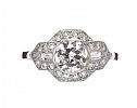 18CT WHITE GOLD ART DECO STYLE DIAMOND RING at Ross's Online Art Auctions