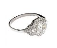 18CT WHITE GOLD ART DECO STYLE DIAMOND RING at Ross's Online Art Auctions