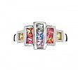 STERLING SILVER COLOURED TOPAZ RING at Ross's Online Art Auctions