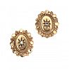 ANTIQUE 9CT GOLD DIAMOND EARRINGS
 at Ross's Online Art Auctions