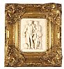 GILT FRAMED MARBLE PLAQUE at Ross's Online Art Auctions