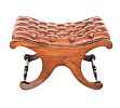 ANTIQUE LEATHER STOOL at Ross's Online Art Auctions