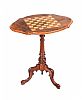VICTORIAN FEATHERED MAHOGANY GAMES TABLE at Ross's Online Art Auctions
