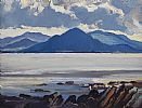 A WILD DAY WITH MOUNTAINS & SEA NEAR ACHILL by Anne Primrose Jury HRUA at Ross's Online Art Auctions