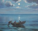 LATE NIGHT FISHING by Donal McNaughton at Ross's Online Art Auctions
