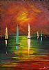 SAILING AT SUNSET by Hayley Huckson at Ross's Online Art Auctions
