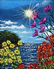 FLORAL SEA VIEW by Andy Saunders at Ross's Online Art Auctions