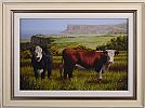 COWS ON THE ANTRIM COAST by Keith Glasgow at Ross's Online Art Auctions