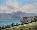 SHEEP GRAZING, RED BAY, CO ANTRIM by Nigel Allison at Ross's Online Art Auctions
