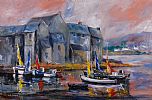 MOORED BOATS, KINSALE, CO.CORK by Niall Campion at Ross's Online Art Auctions