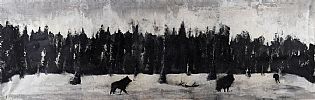 BLACK WOLF by Jeff Adams at Ross's Online Art Auctions
