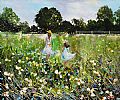THE FLOWER GIRLS by Emma Jones at Ross's Online Art Auctions
