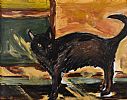 BLACK CAT by Irish School at Ross's Online Art Auctions