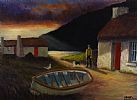 IRISH COTTAGES by Sean Loughrey at Ross's Online Art Auctions