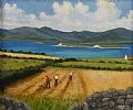 GATHERING HAY, COUNTY MAYO by Sean Loughrey at Ross's Online Art Auctions