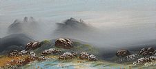 MIST ON THE MOORS by Frank Holmes at Ross's Online Art Auctions
