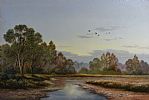 MALARDS OVER WETLANDS by Wendy Reeves at Ross's Online Art Auctions