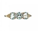 9CT GOLD AQUAMARINE RING at Ross's Online Art Auctions