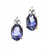9CT GOLD SAPPHIRE AND DIAMOND EARRINGS at Ross's Online Art Auctions