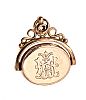 9CT GOLD SWIVEL FOB AND LOCKET at Ross's Online Art Auctions