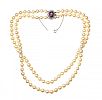 DOUBLE STRANDED CULTURED PEARL RUBY AND DIAMOND NECKLACE at Ross's Online Art Auctions