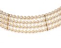 FOUR STRANDED CULTURED PEARL CHOKER at Ross's Online Art Auctions