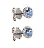 9CT WHITE GOLD SAPPHIRE AND DIAMOND EARRINGS at Ross's Online Art Auctions