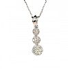 9CT WHITE GOLD DIAMOND PENDANT AND CHAIN at Ross's Online Art Auctions