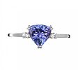 9CT WHITE GOLD TANZANITE RING at Ross's Online Art Auctions