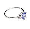 9CT WHITE GOLD TANZANITE RING at Ross's Online Art Auctions