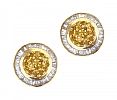 9CT GOLD YELLOW DIAMOND EARRINGS at Ross's Online Art Auctions
