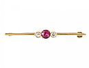 18CT GOLD RUBY AND DIAMOND BROOCH at Ross's Online Art Auctions