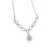 STERLING SILVER DIAMOND NECKLACE at Ross's Online Art Auctions