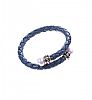 BLUE LEATHER AND PEARL BRACELET at Ross's Online Art Auctions
