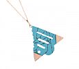 10CT ROSE GOLD TURQUOISE PENDANT & CHAIN at Ross's Online Art Auctions