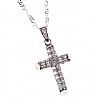 STERLING SILVER CRYSTAL CROSS AND CHAIN at Ross's Online Art Auctions